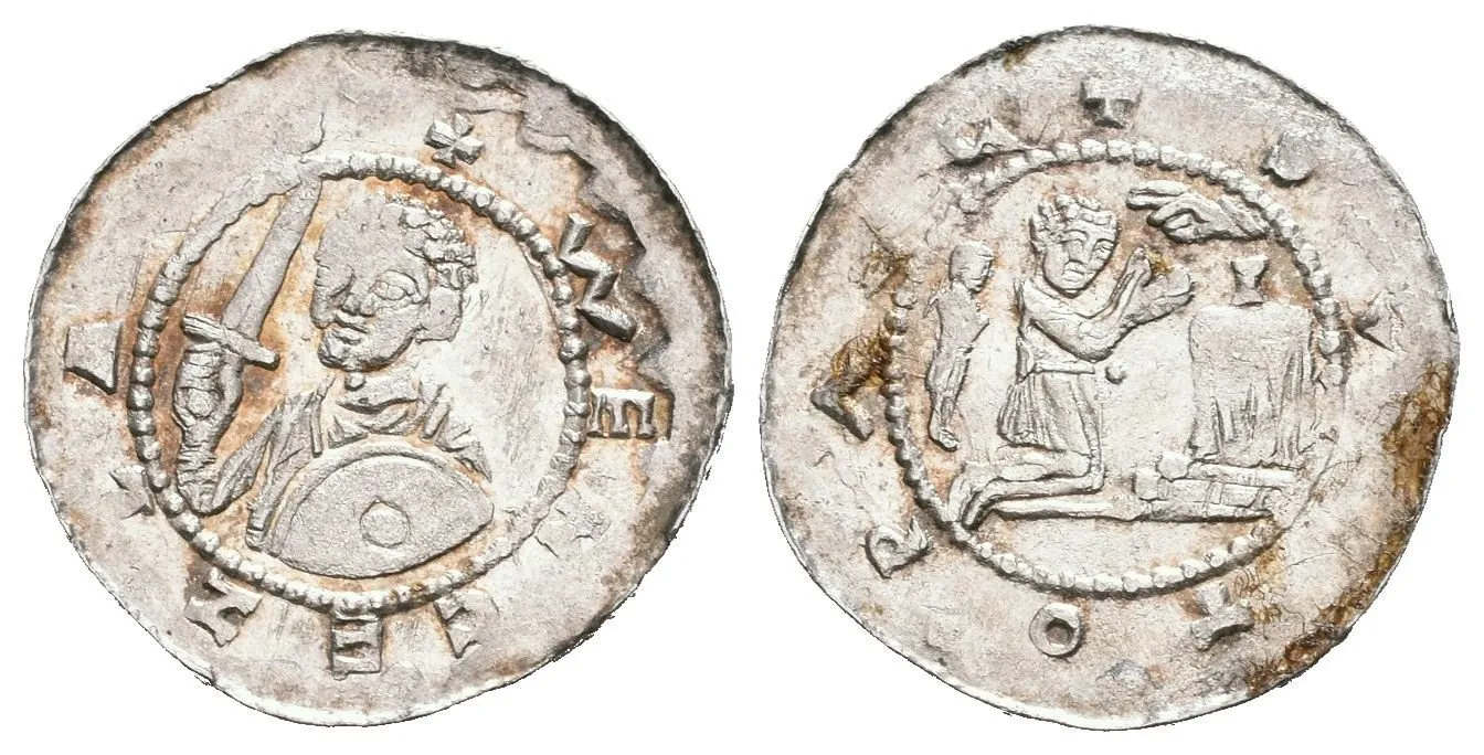 Denár, Cach 461, krásná zachovalost, lesk v ploše, patina, — 1