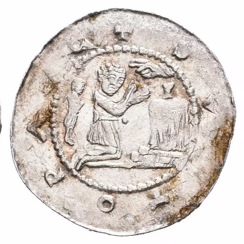 Denár, Cach 461, krásná zachovalost, lesk v ploše, patina,