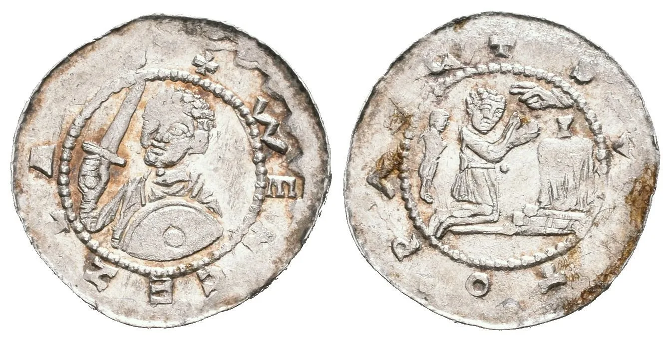 Denár, Cach 461, krásná zachovalost, lesk v ploše, patina, — 1