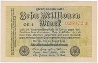 Německo, 10 Millionen Mark 1923, Ro.105a