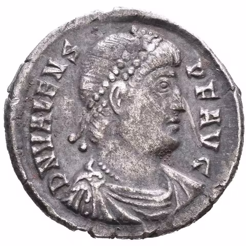 Siliqua, Constantinopolis, 364 - 367, Rv: VOT / V ve věnci, RIC.13d,