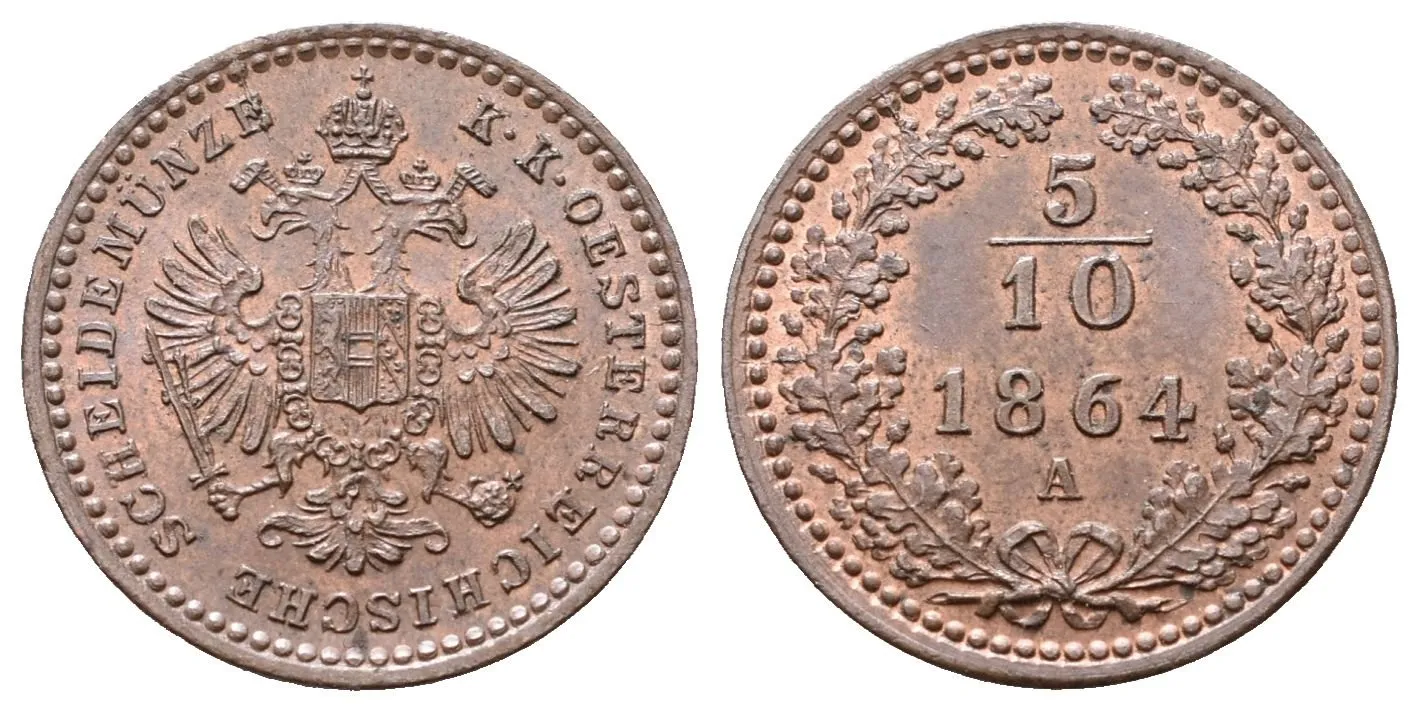 5/10 Krejcar 1864 A