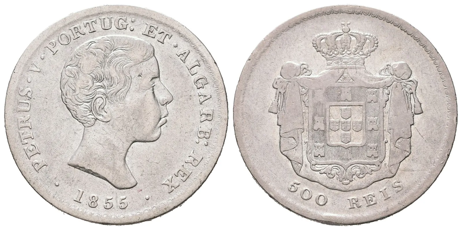 Portugalsko, 500 Reis 1855