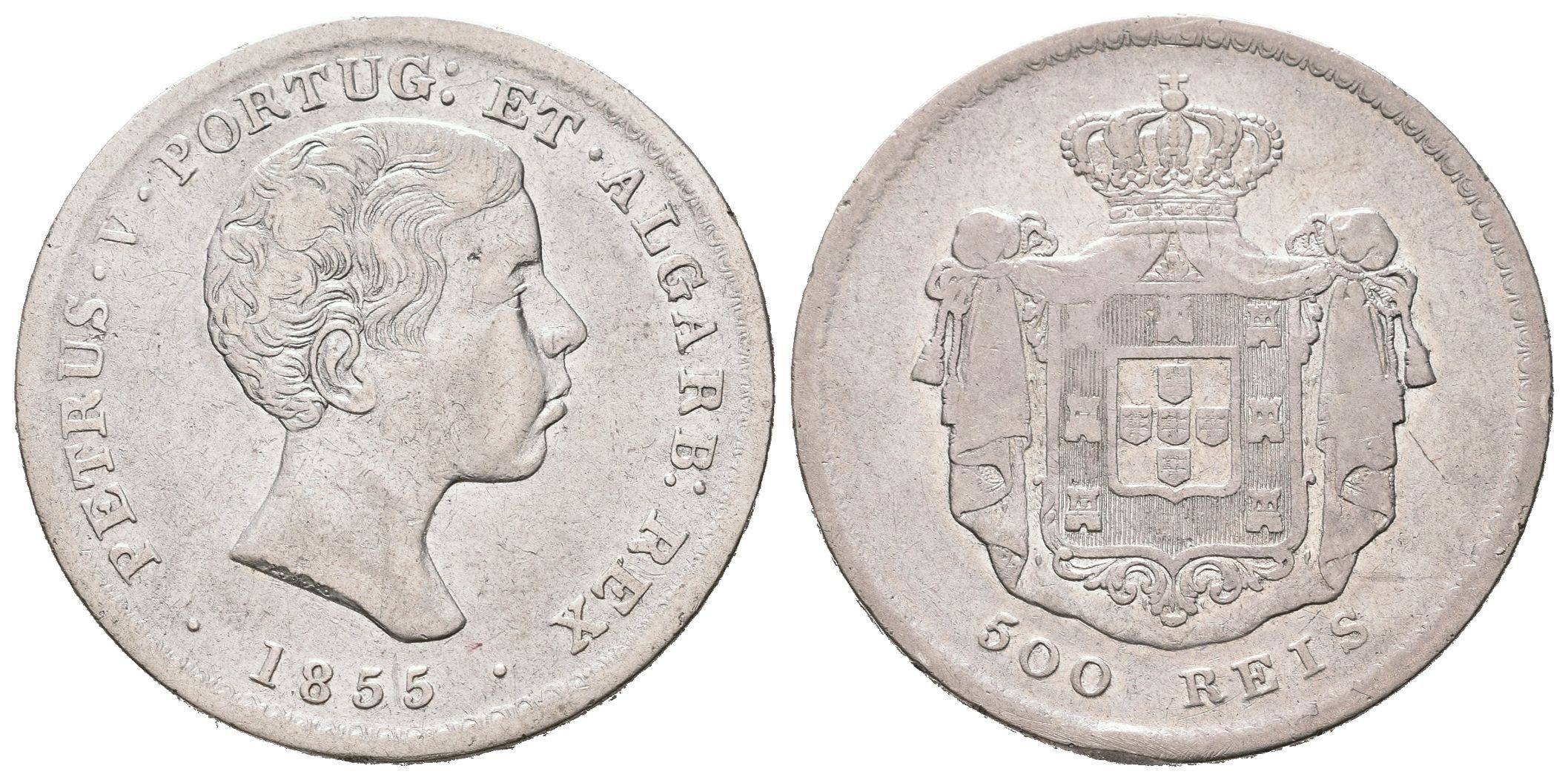 Portugalsko, 500 Reis 1855