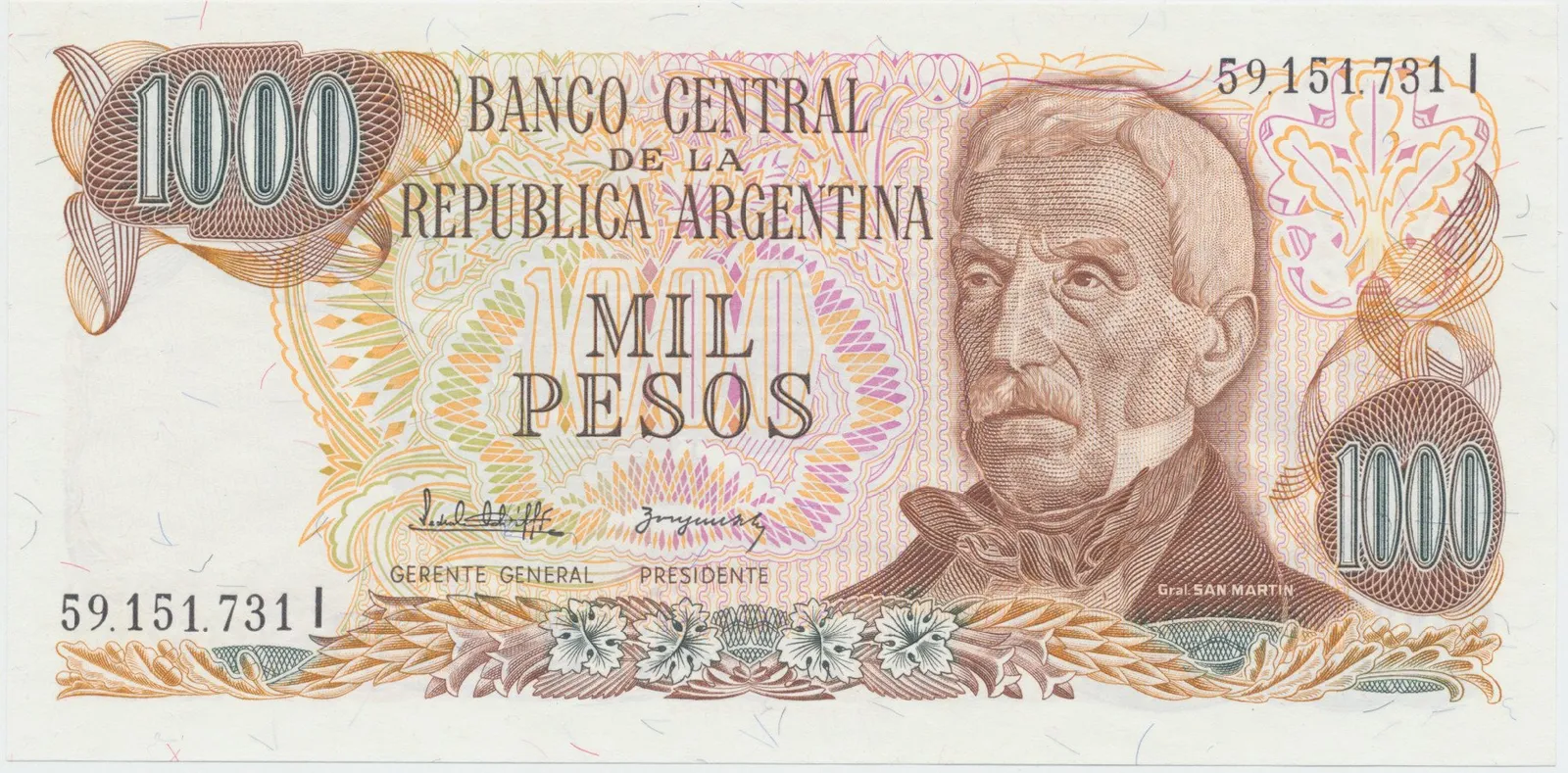 Argentina, 1000 Pesos (1983), P.304d