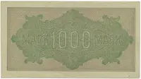 Německo, 1000 Mark 1922, vod. Vielecke, 6-místné číslo, Ro.75f - fotografie 2
