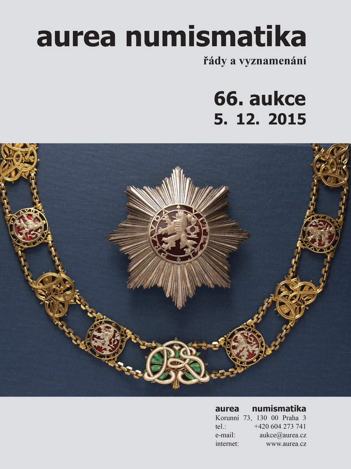 66. Aukce - řády a vyznamenání