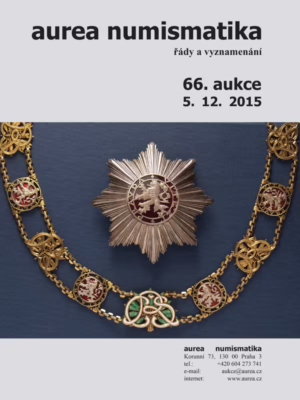 66. Aukce - řády a vyznamenání