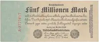 Německo, 5 Millionen Mark 1923, Ro.94