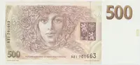 Česká republika, 500 Koruna 1993, série A, tisk Anglie, Hej..CZ10a1