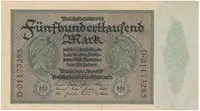 Německo, 500000 Mark 1923, Ro.87b