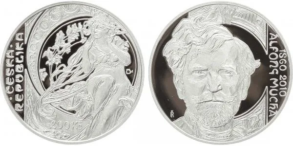 200 Kč 2010 - Alfons Mucha, PROOF