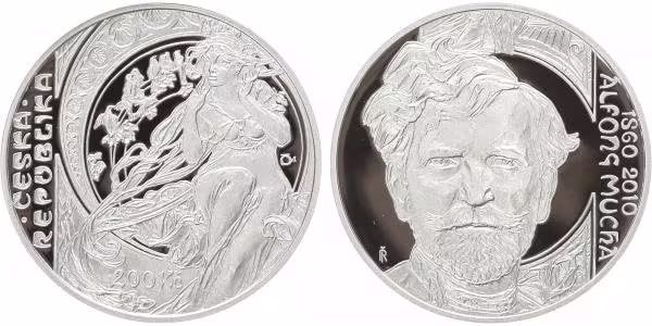 200 Kč 2010 - Alfons Mucha, PROOF