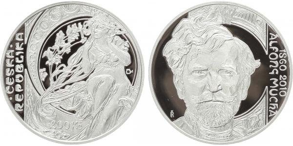 200 Kč 2010 - Alfons Mucha, PROOF