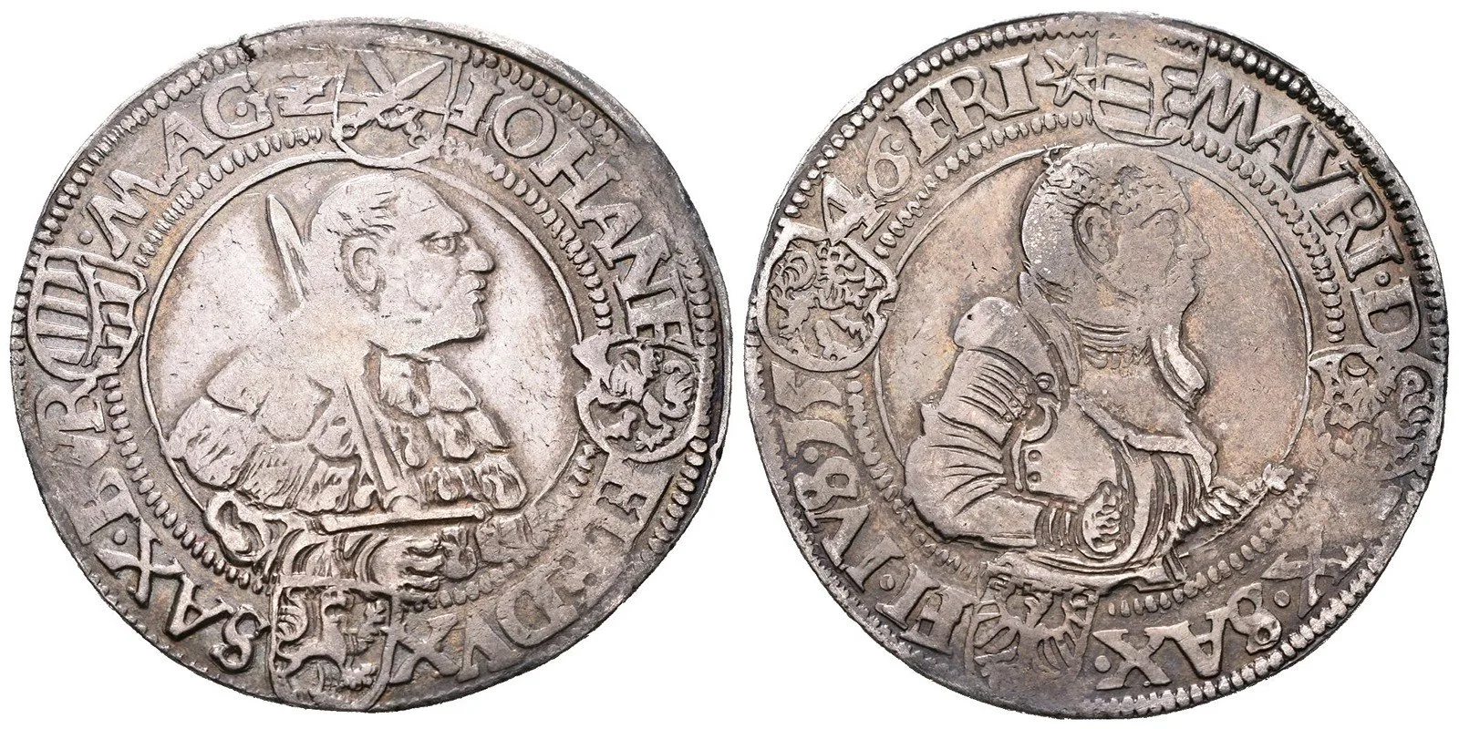 Sasko, Johann Friedrich a Moritz, 1541 - 1547 — 1