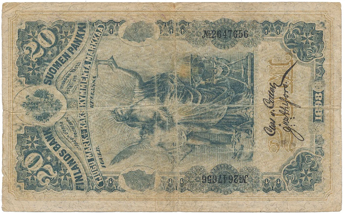 Finsko, 20 Markka 1898, P.5a