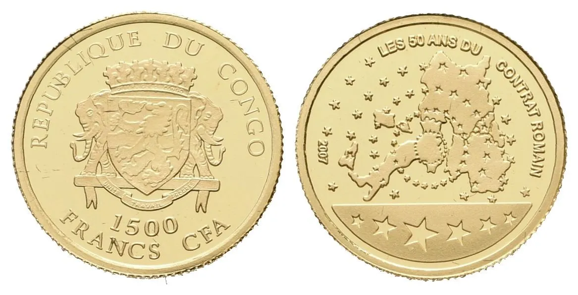 Kongo, 1500 Francs 2007 - Římské smlouvy
