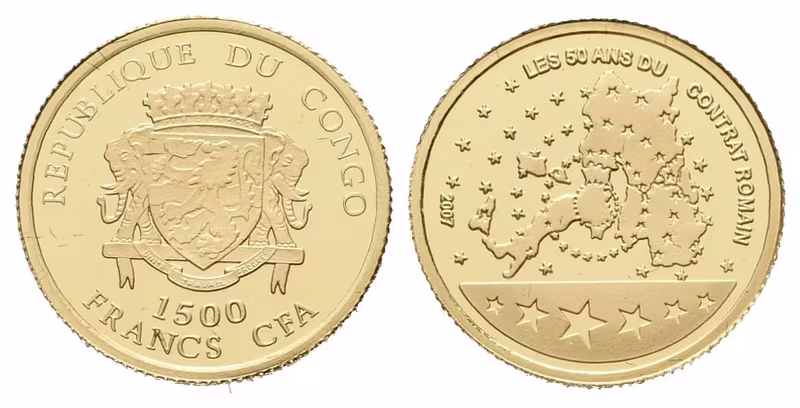 Kongo, 1500 Francs 2007 - Římské smlouvy