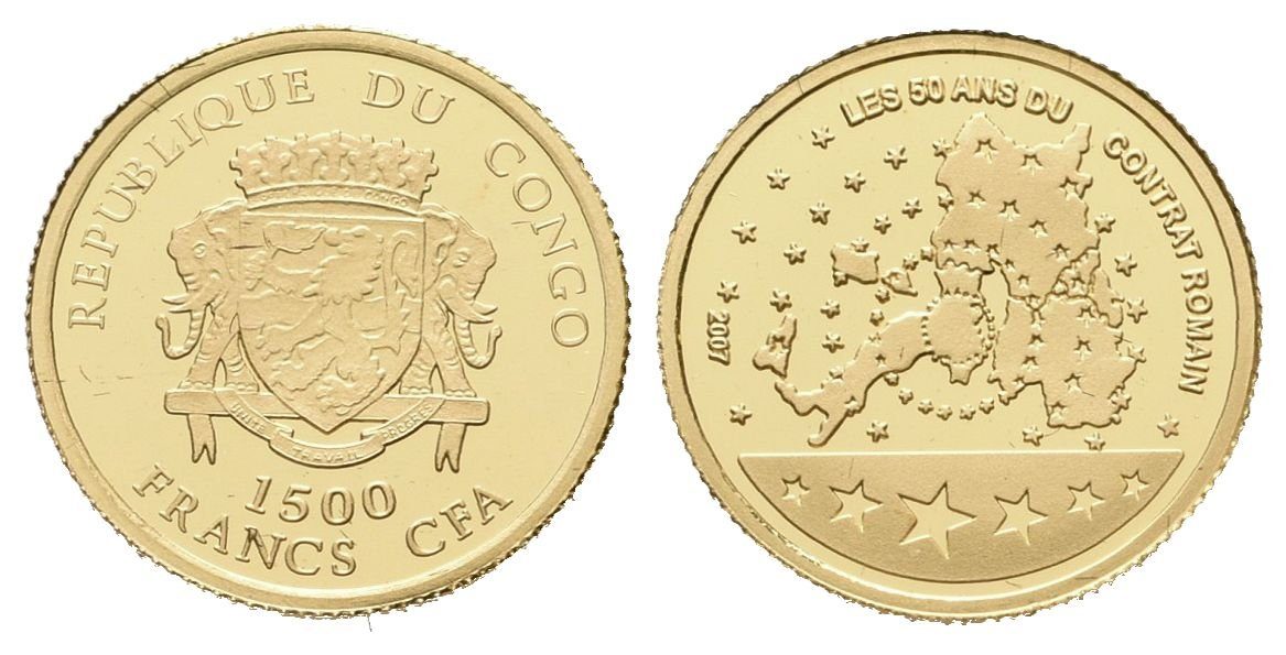 Kongo, 1500 Francs 2007 - Římské smlouvy