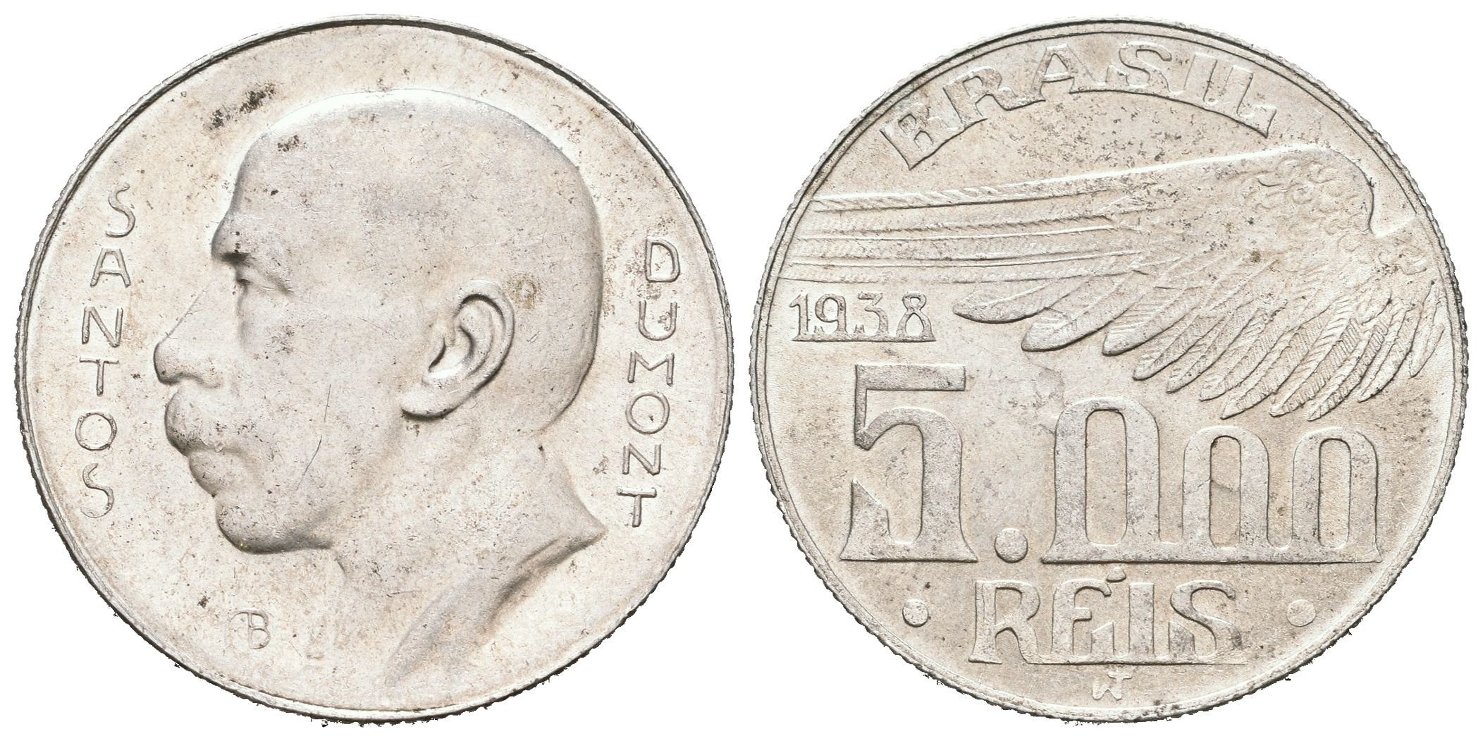 Brazílie, 5000 Reis 1938