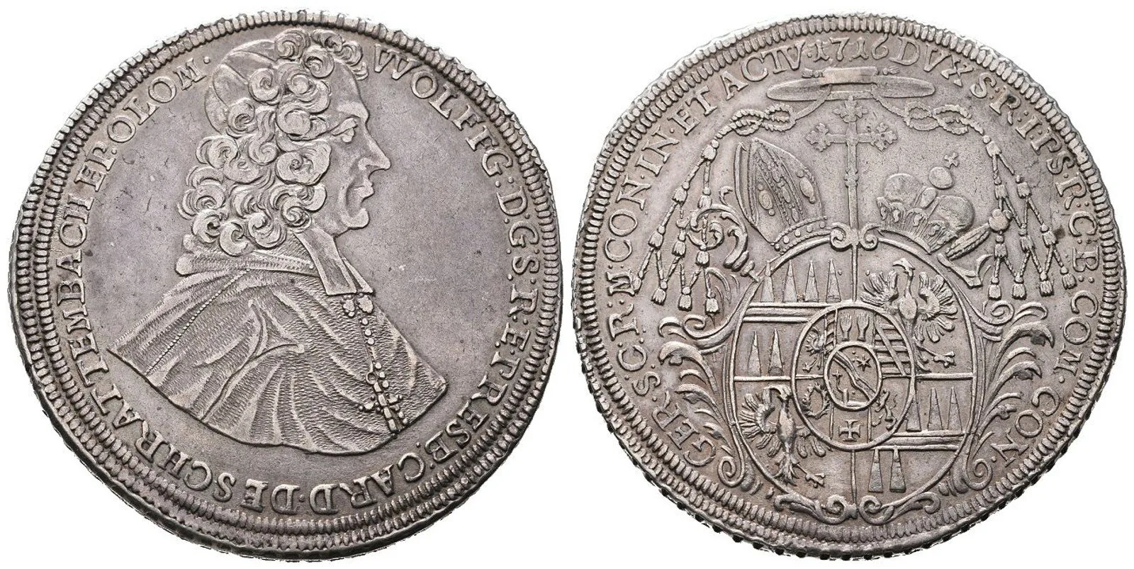 Olomouc - biskupství, Wolfgang von Schrattenbach, 1711 - 1738 — 1