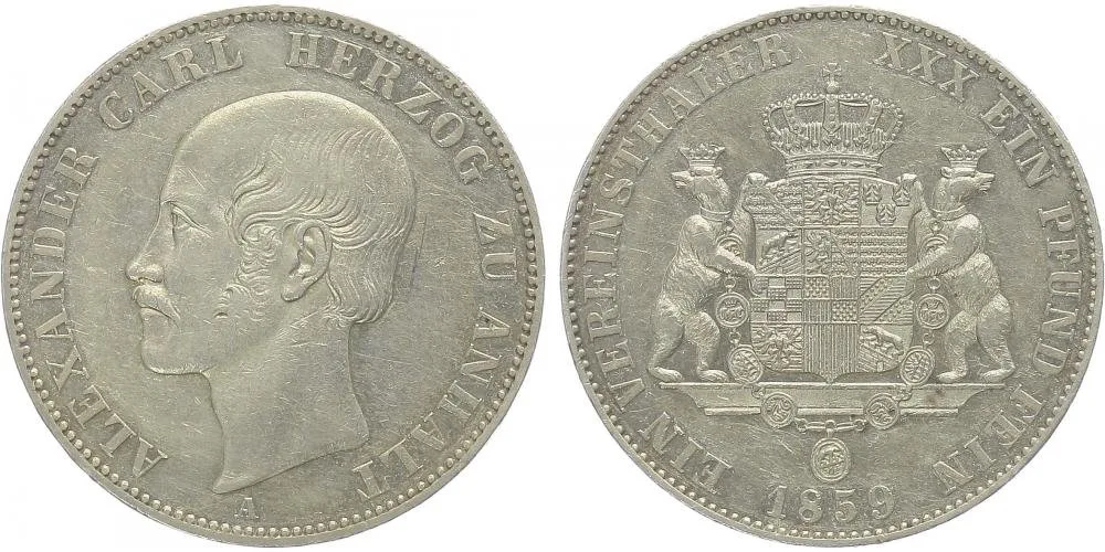 Anhalt - Bernburg, Alexander Carl, 1834 - 1863 — 1