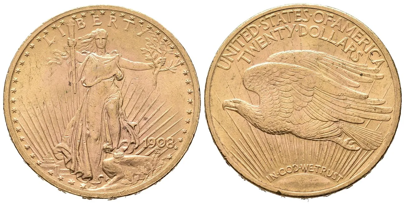 USA, 20 Dollar 1908