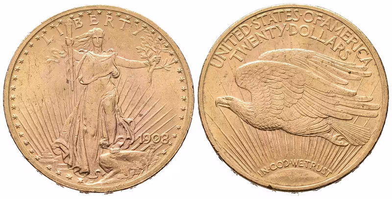 USA, 20 Dollar 1908