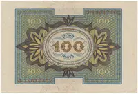 Německo, 100 Mark 1920, 8-místný číslovač, Ro.67b - fotografie 2