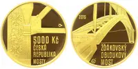 5000 Kč 2015 - Žďákovský obloukový most, PROOF
