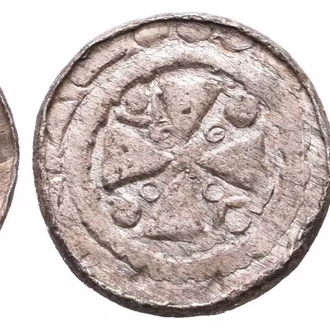 Denár (Sachsenpfennig/Randpfennig), minc. Merseburg nebo Halle, pod.