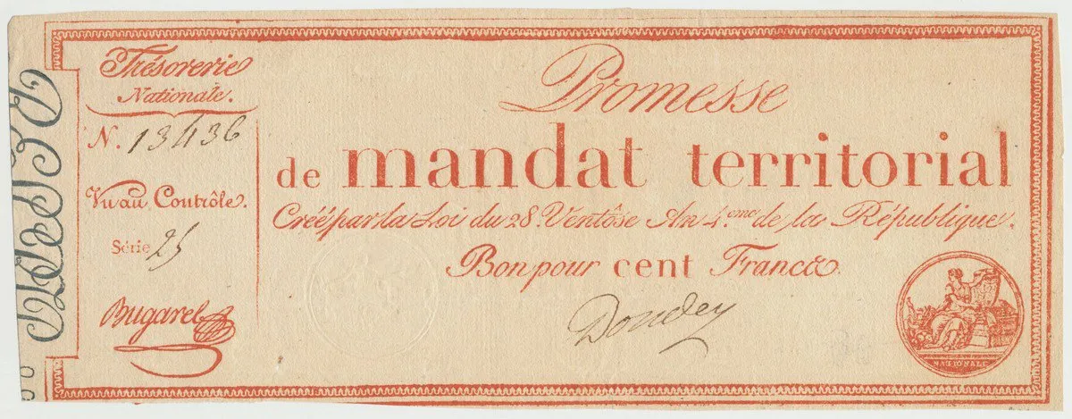 Francie, 100 Francs 1796, P.A84b