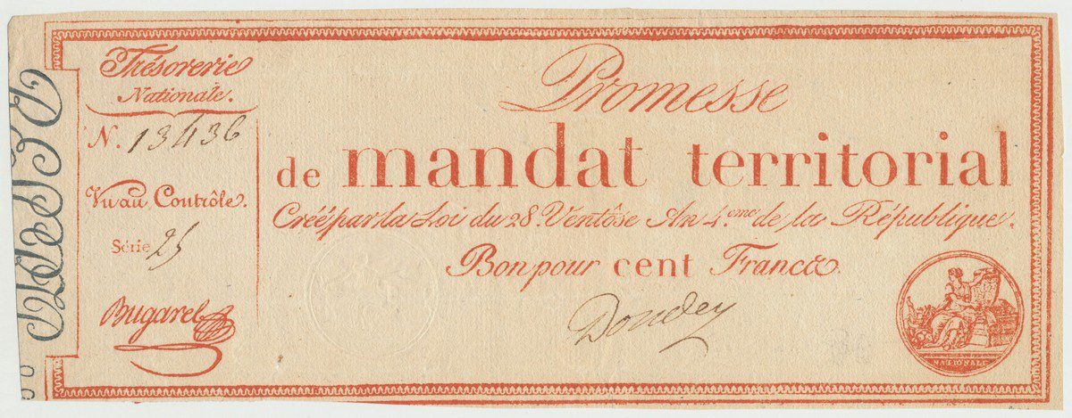 Francie, 100 Francs 1796, P.A84b