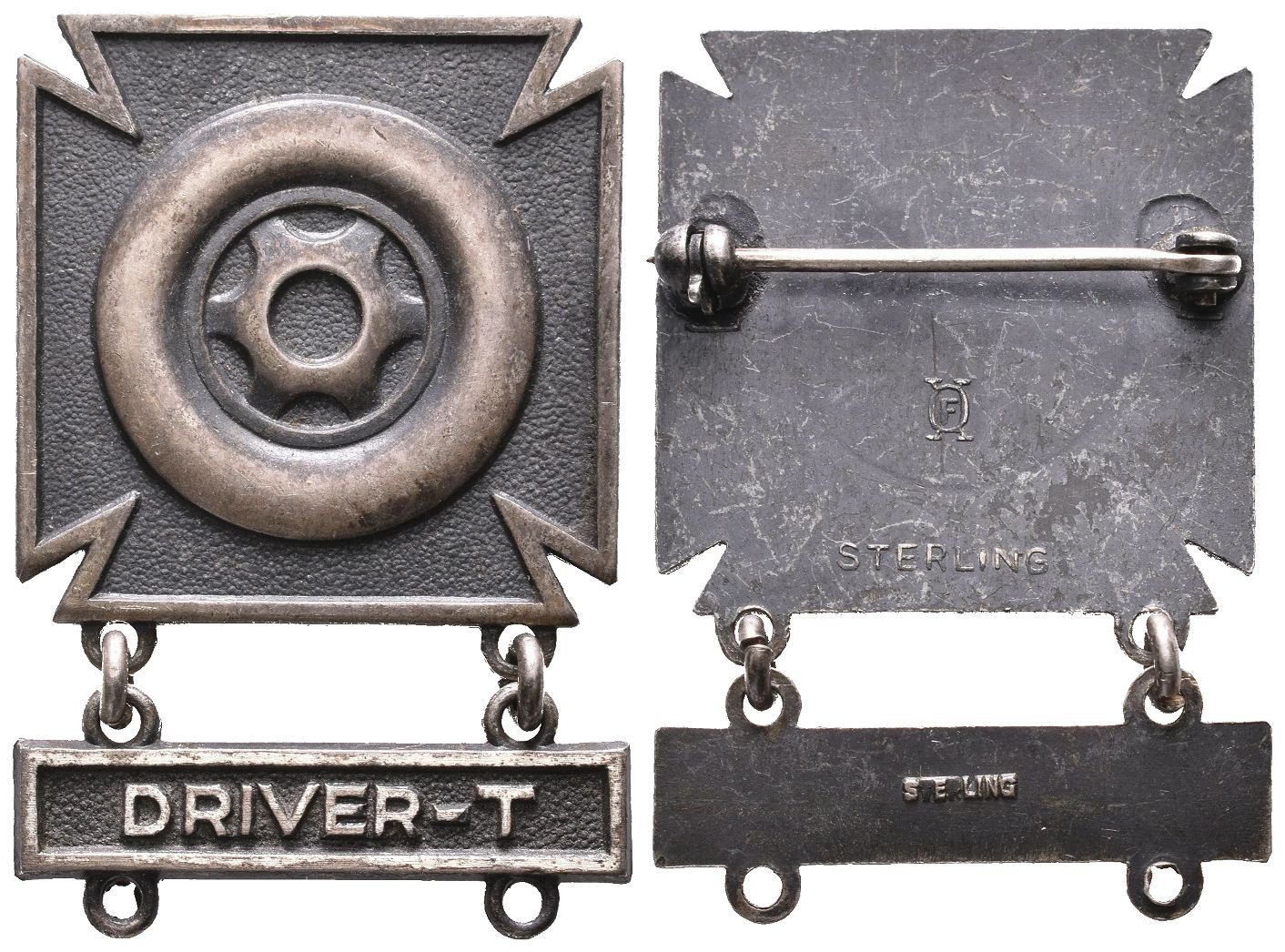 USA, Stříbrný Odznak pro řidiče a mechaniky