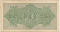 Německo, 1000 Mark 1922, vod. Mäander, hnědé číslo 000038, Ro.75i - fotografie 2