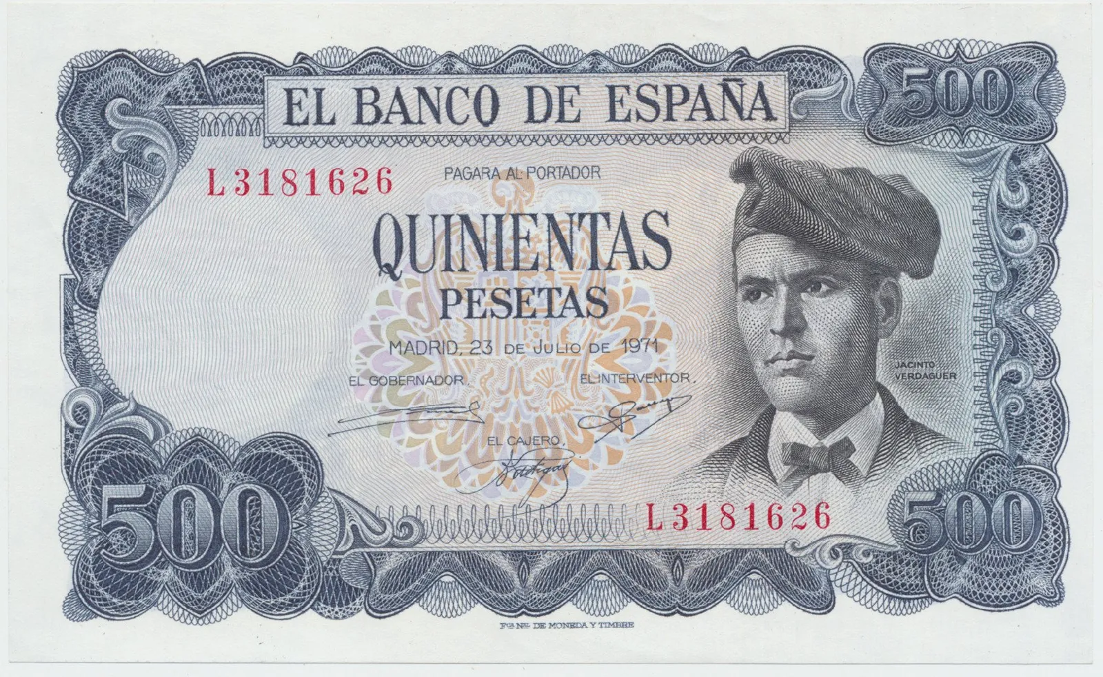 Španělsko, 500 Pesetas 1971, P.153