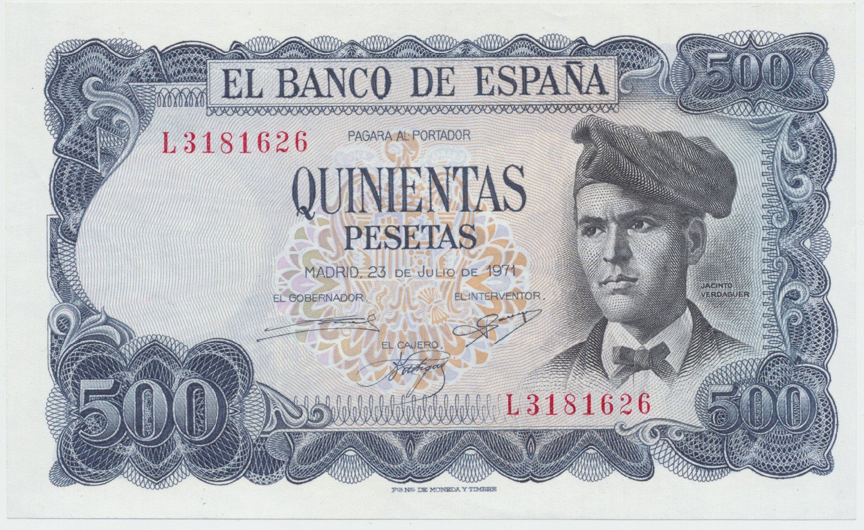 Španělsko, 500 Pesetas 1971, P.153