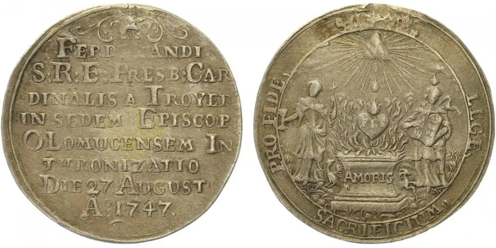 Olomouc - biskupství, Ferdinand Julius Troyer, 1745 - 1758 — 1