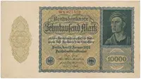 Německo, 10.000 Mark 1922, firemní 6-místný číslovač, Ro.69c