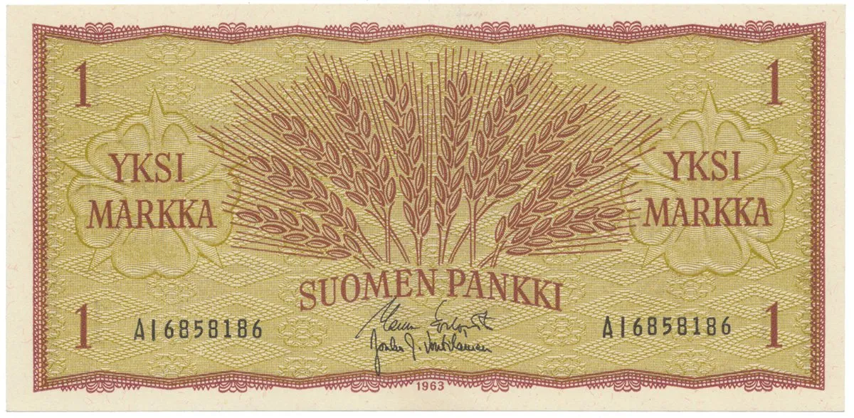 Finsko, 1 Markka 1963, P.98a