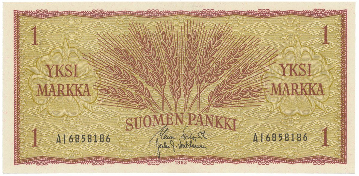 Finsko, 1 Markka 1963, P.98a