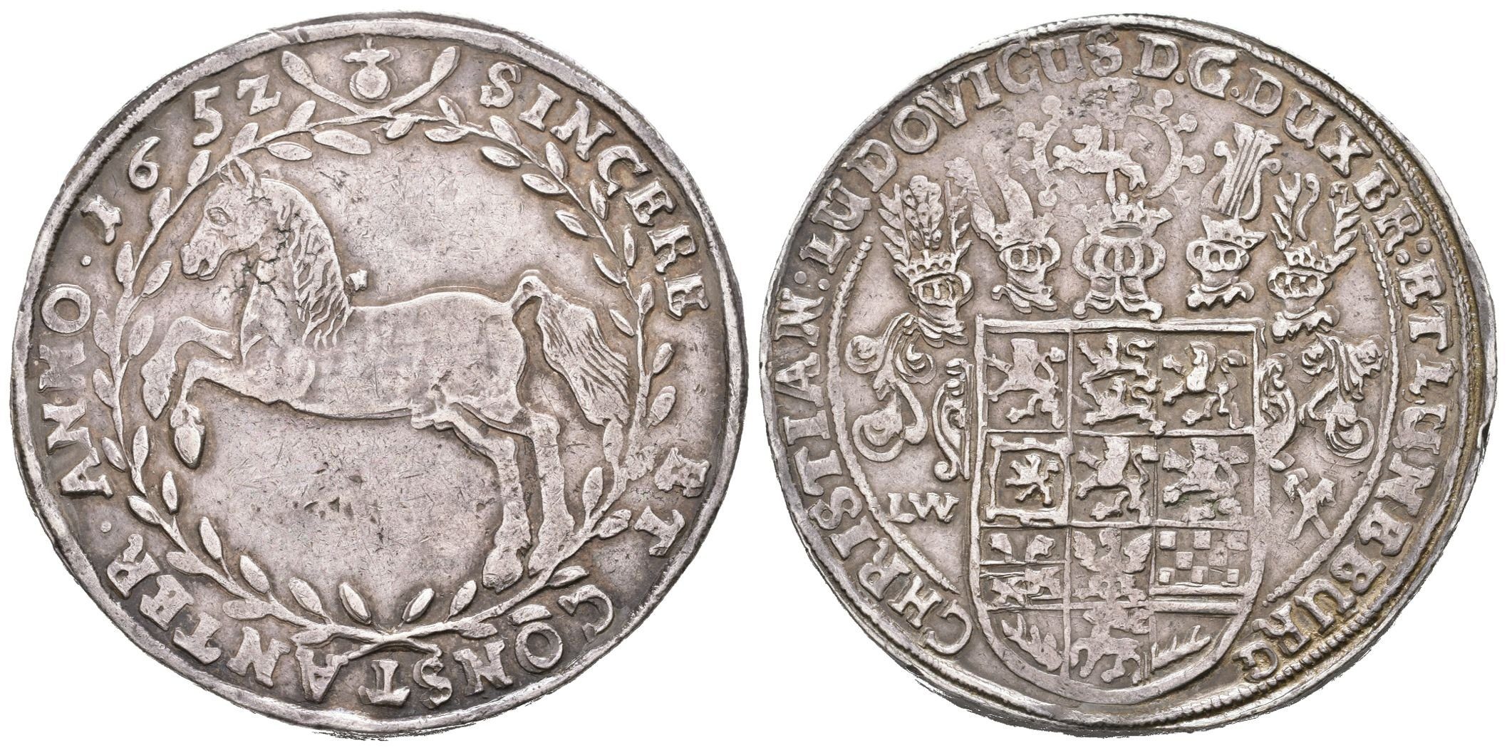 Brunšvick-Lüneburg, Tolar 1652 LW