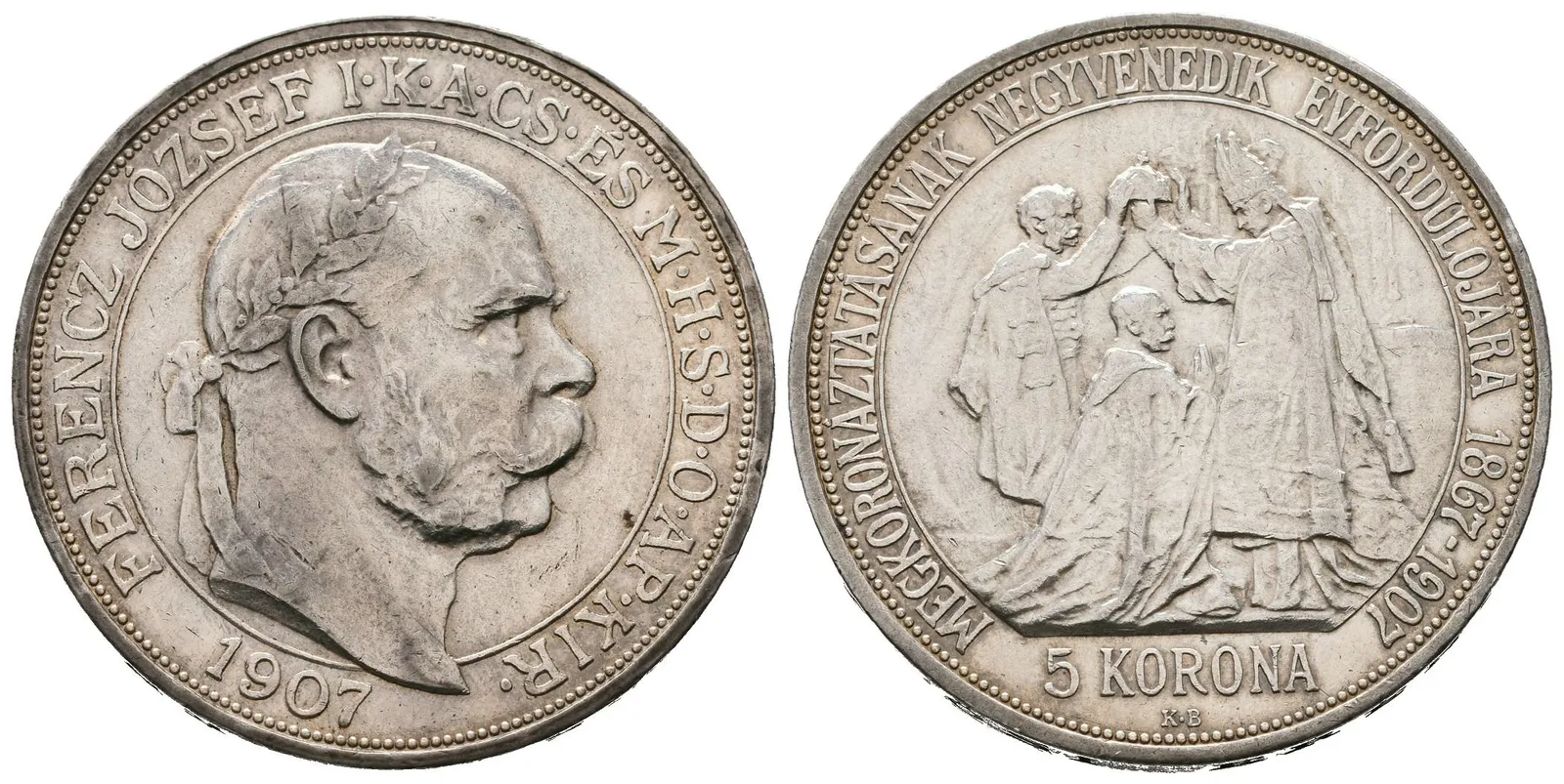 5 Koruna 1907 KB - jubilejní