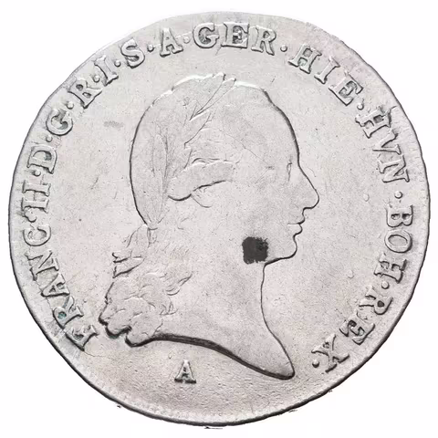 1/4 Tolar křížový 1795 A, patina, rysky