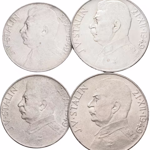 100 a 50 Kč 1949 - J. V. Stalin, pěkné zachovalosti_4 ks