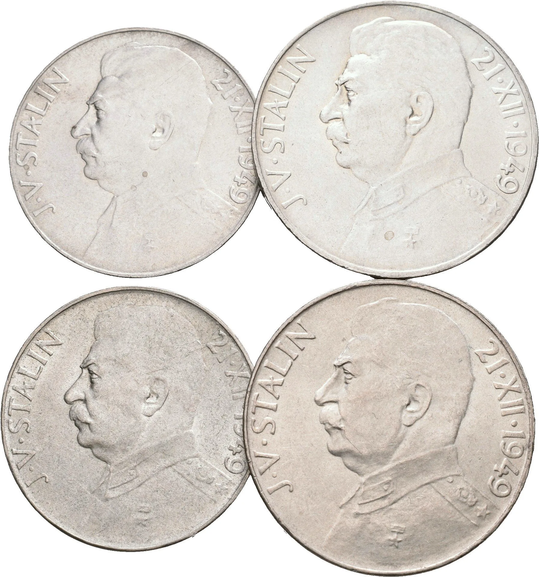 100 a 50 Kč 1949 - J. V. Stalin, pěkné zachovalosti_4 ks — 1