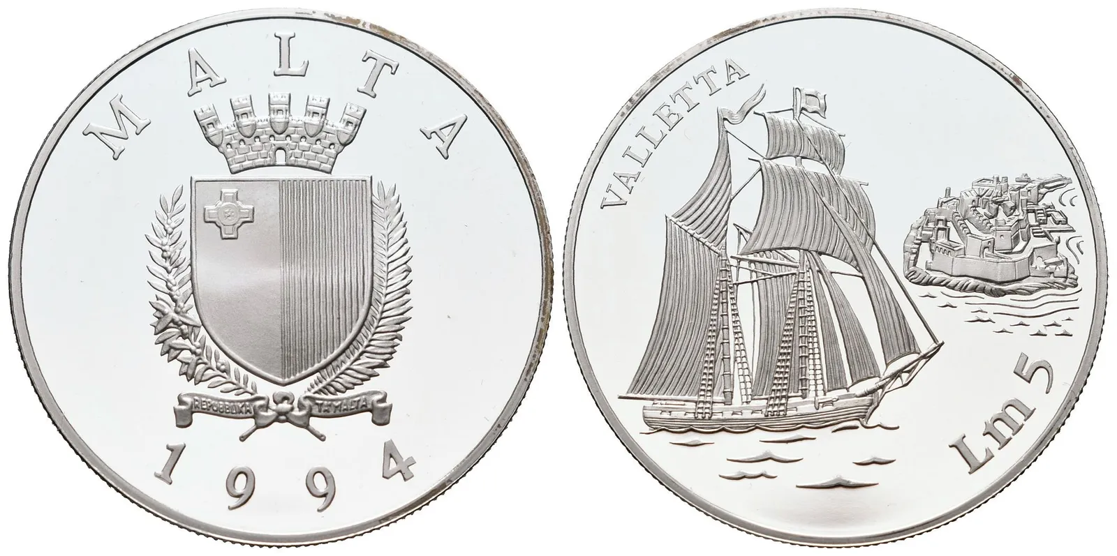 Malta, 5 Liri 1994 - Valletta