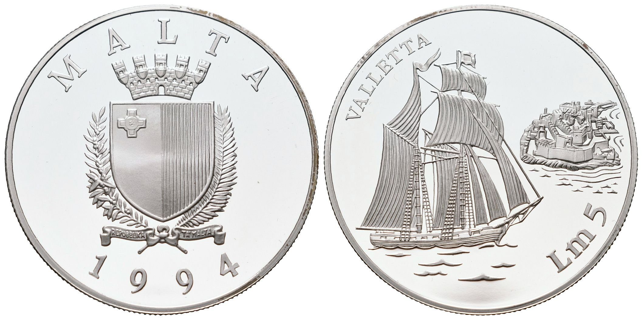 Malta, 5 Liri 1994 - Valletta
