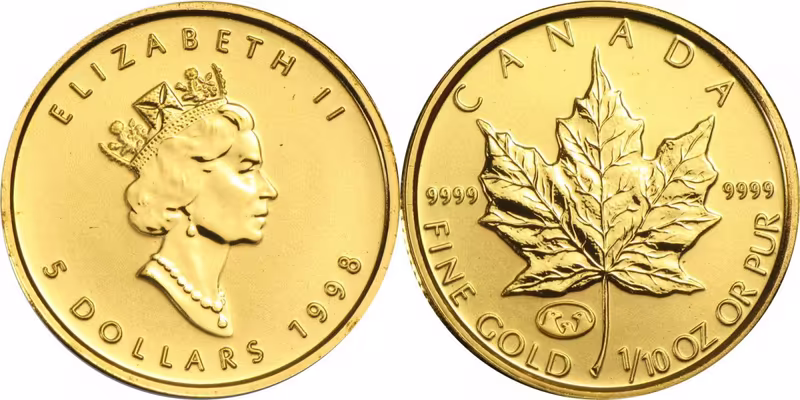 Kanada, 5 Dollars 1998 - Maple Leaf