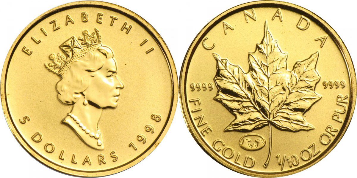 Kanada, 5 Dollars 1998 - Maple Leaf